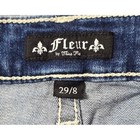 Fleur By Miss Me Jeans Size 29 8 Slim Wide Leg Embellished Pockets New Nwt