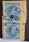 Csa  6 Stamp Pair On Piece Salem Va Civil War Confederate 5cent Light Blue