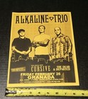 Alkaline Trio 8 5  X11  Original Flyer Handbill Granada Lawrence Ks Cursive Punk