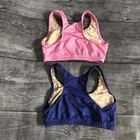 Child   s Motionwear Racer Back Crop Sports Bra Dance Cheer Large Lc 12-14
