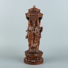 Chinese Exquisite Hand Carved Buddha Carving Boxwood Statue