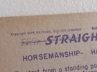 1949 Nabisco Straight Arrow Trading Card 33 Bk1 Horsemanship Handling Your Mount