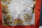 Very Large Original Ww2 U s  Army Silk Wall Banner On Wood Hanging Pole cord