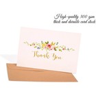40 Pack Thank You Cards W kraft Envelopes   Stickers 4x6 Blank Minimalistic Set