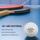50pcs Ping Pong Balls  3 Star Table Tennis Official Size 40  Abs White 