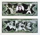 1 Set Of 2 Usa Fantasy Paper Money One Million Dollars Elvis   Marilyn Monroe