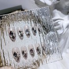 24pcs French Shiny False Nail Oval Press On Fake Nails Full Cover For Nail Art