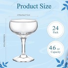 24 Pcs Coupe Glasses Bulk 3 4 Oz Clear Champagne Coupe Cocktail Martini