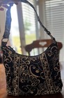 Vera Bradley  Hobo Bag Twirly Birds Navy  Blue Purse Retired 2010 Preppy Classic