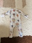 Baby One Piece Sleeper  Zip Bamboo Pink Chicken Brandhot Air Balloon 0-3 Months