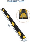 72  Heavy Duty Rubber Speed Bump  Garage Parking Stopper With Reflective Strips