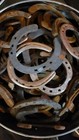 Used Steel Horseshoes Qty 36 Various Styles And Shapes And Sizes Rusty No Nails 