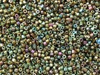Vintage Cut 9 0 Metallic Bright Gold Iris Czech Glass Seed Beads 30 Grams