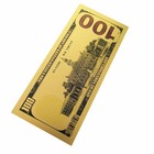24k Gold Plated Foil  100 Dollar Bill Collectible Novelty Collection Note Gift