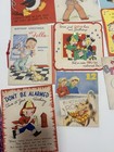 Vintage 1940-45 Wwii Birthday Greeting Card Lot 45  Kids Animal Die Cut Ephemera