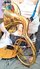 Sousaphone Tuba 22  Bell Size Gold Polish Made Of Pure Brass case Box  Free Ship