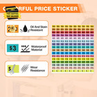 2400pcs Garage Sale Stickers 1 2   3 4  Yard Sales Price Stickers  Rectangle Prep