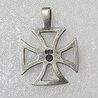Iron Cross Totenkopf 925 Silver Death Skull Pendant