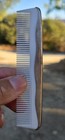 Vintage 1950 s Smooth Sterling Silver Pocket Travel Mustache Beard Clip On Comb