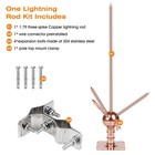 Lightning Rod copper Brass Rod Kit Detachable 1 7ft  Copper 