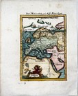 1719 Europe And North Africa  Mallet  Hand Coloured Map