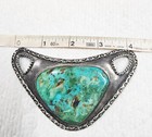Large Turquoise Necklace Native American   Hallmarked   86 Grams