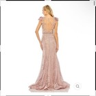 Mac Duggal  Embroidered Illusion Appliqued Bodice Trumpet Gown  79368 Sz 14
