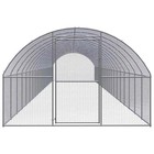 Vidaxl Large Outdoor Chicken Run Galvanized Steel Poultry Enclosure 65 6 Ft