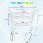 Zhehao 10 Pcs Ice Bucket For Parties 4 5 L Oval Beverage Tub With 5 Plastic I   
