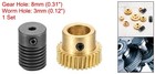 Worm Gear Set 0 5 Module 1 30 Reduction Rate gear-8mm Bore  Rod 3mm Bore 