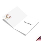 1 Christmas Card With Envelope - Blooming Reindeer C7378fxsg