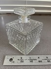 Vtg Fancy Diamond Pattern Liquor Decanter 1950s Japan Beveled Hollywood Regency 