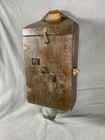 Vintage Primitive Wooden Mailbox Handmade Solid Wood Letter Newspaper Box