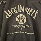 Vtg New Simpson Jack Daniels Nascar Racing Rcr Pit Crew Shirt Xl Black 1 4 Zip
