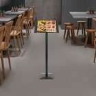 Metal Menu Stand  Black Speech Presentation Stand  Floor Standing Menu Stand Us