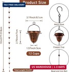 Dreamysoul Copper Rain Chains For Outside  10 43ft With 12 Cups Rain Catcher Cha