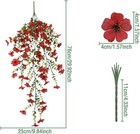 4pcs Artificial Fake Hanging Basket Plants Silk Flowers Vine Home Outdoor Decor
