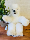 Hansa Plush Sleeping Baby Polar Bear Cub Realistic Stuffed Animal New 12  Long
