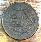 1829 Half Cent Nice Original Xf Chrc