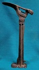 Rare Antique Cast Iron Shoe Cobbler Stand Phila Pa W Spring Moveable Foot 24  T