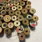 Lot Of 120  Vintage Mixed Small Wooden Spools