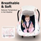 Zenkitch Baby Car Seat Cover  Stretchy Infant Carseat Canopy  With Breathable