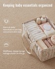 Blissful Diary Floral Diaper Caddy Organizer  Stylish Nursery Storage Basket 
