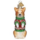 Old World Christmas Christmas Corgi Glass Ornament Free Box 12558 New