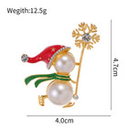 Luxury Snowman Brooch Pin     Crystal Rhinestone Christmas Holiday Jewelry Gift