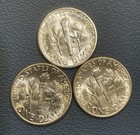 1955-s   1957-p Roosevelt Dimes     Choice Uncirculated - 90  Silver Coins