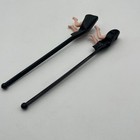 Vintage Bottoms Up Cocktail Mixer Swizzle Stir Sticks Pair Black Lot Of 2 Risqu  