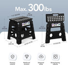 Folding Step Stool  13 Inch Non-slip Foldable Stools For Kids   Adults Up To 300
