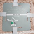 Truly Lou Oversized Bath Hand And  Washcloth Cotton Towel Set 6pc Desert Pink