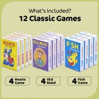 12 Pack Kids Card Games Bulk Set Classic Hearts Go Fish Old Maid Family Party